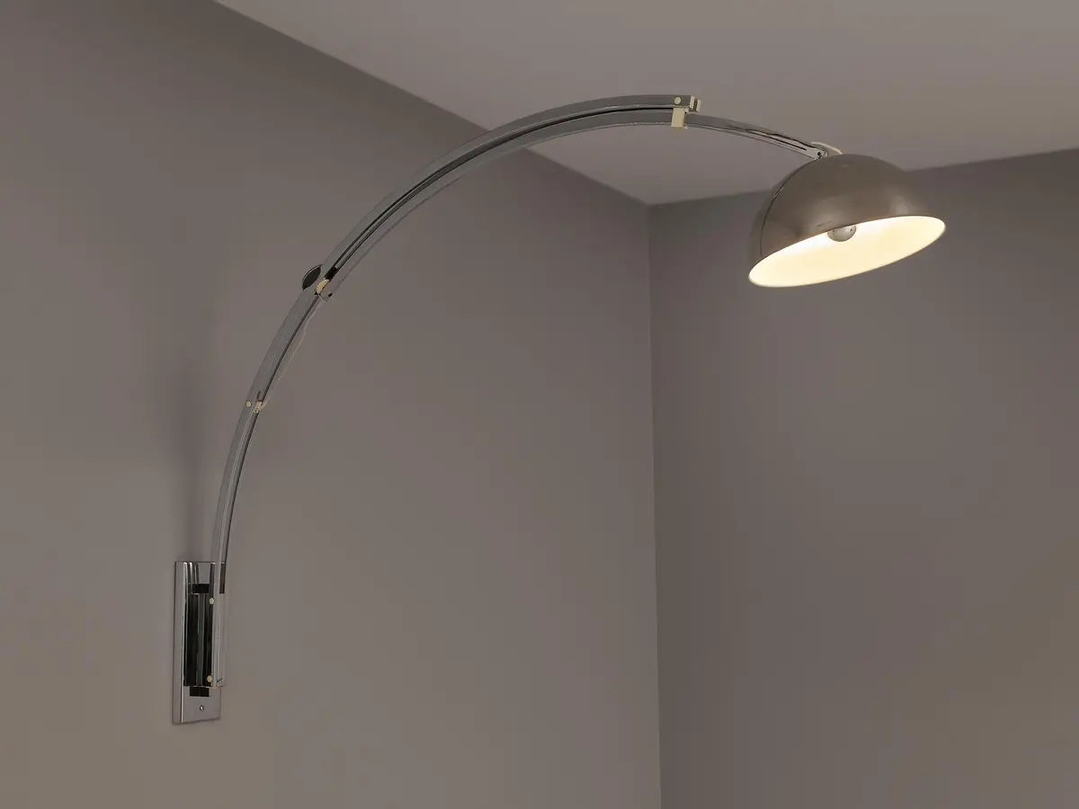 Goffredo Reggiani Wall-Mounted Pendant Lamp In Chrome 1