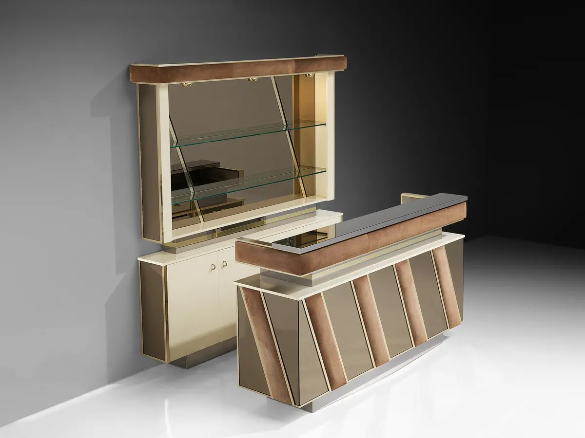 Hollywood Regency Bar Cabinet In The Style Of Willy Rizzo 1