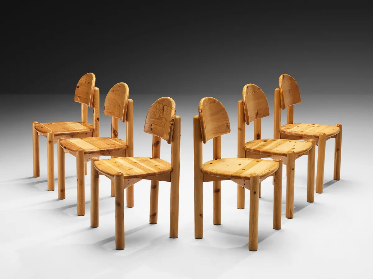 Danish Set Of Six Chairs In Solid Pine 1