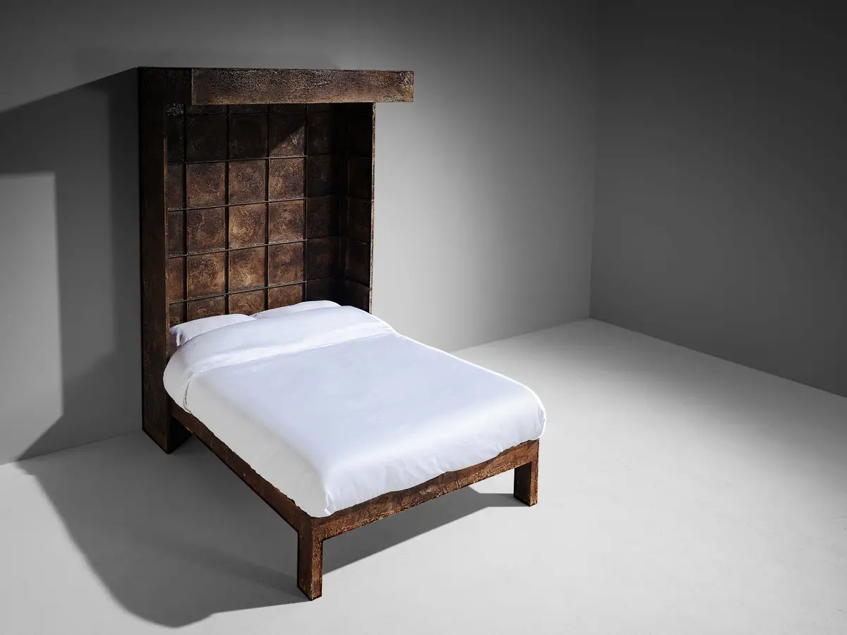 Pia Manu Unique Handcrafted Queen Bed In Wrought Iron 1