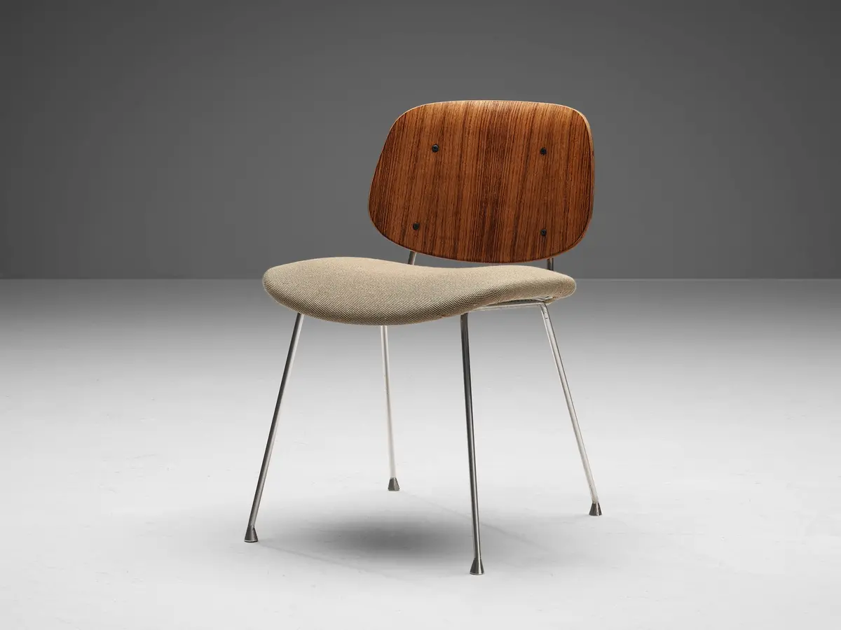 Scandinavian Dining Chair In Teak And Metal 1