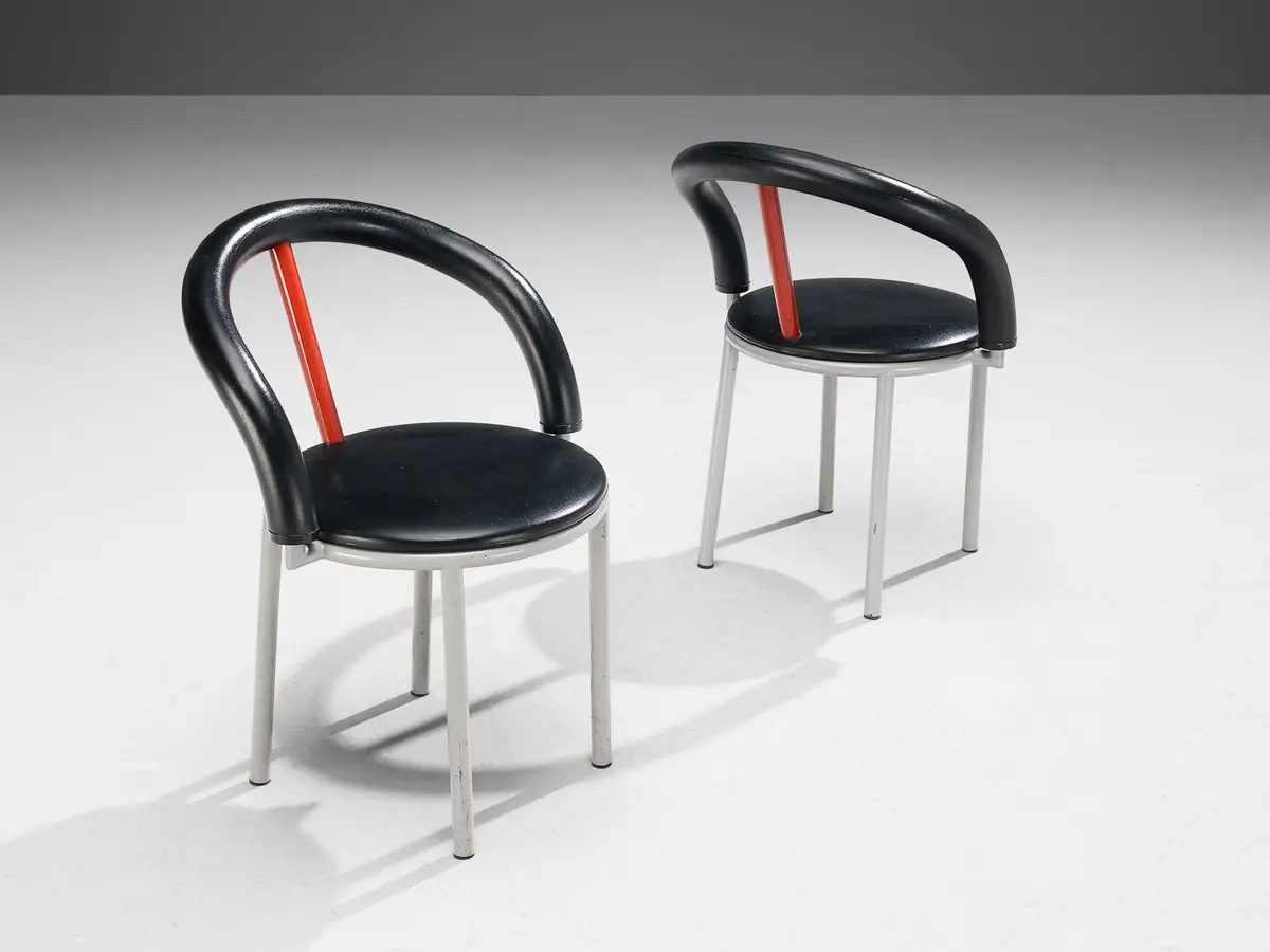 Anna Anselmi For Bieffeplast Pair Of 'Alpha' Dining Chairs 1