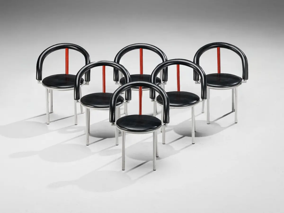 Anna Anselmi For Bieffeplast Set Of Six Of 'Alpha' Dining Chairs 1