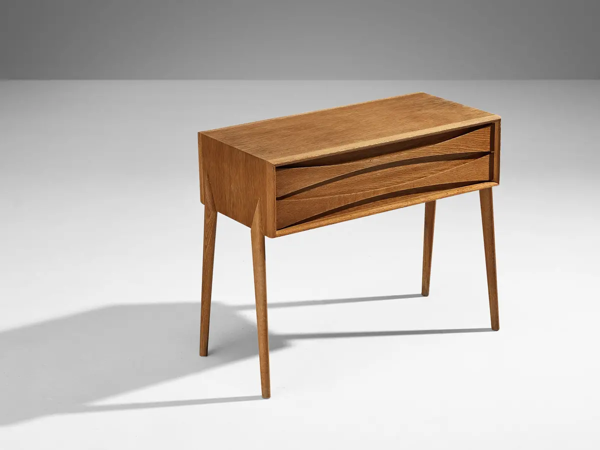 Rimbert Sandholt For Ateljé Glas & Trä Nightstand Or Cabinet In Oak 1
