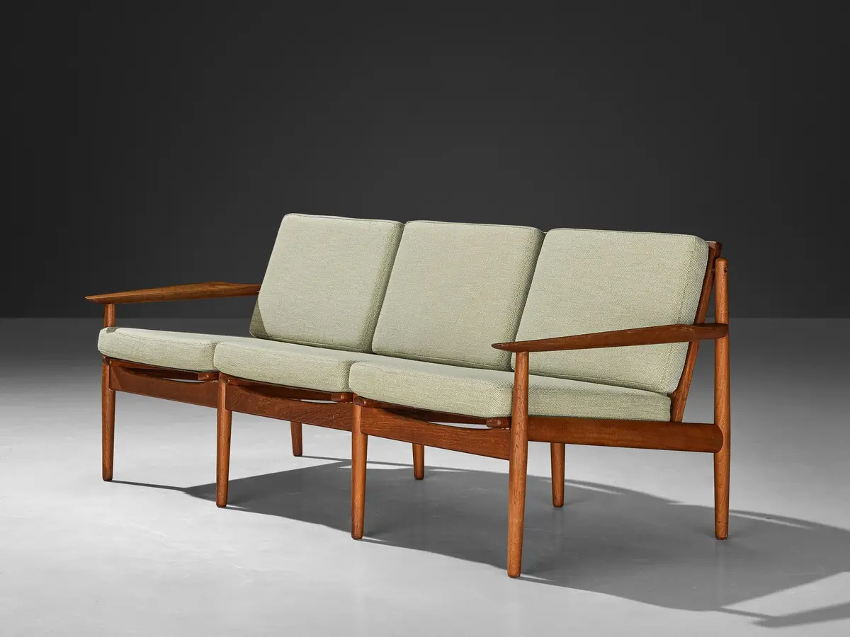 Svend Åge Eriksen For Glostrup Møbelfabrik Three-Seat Sofa In Teak 1
