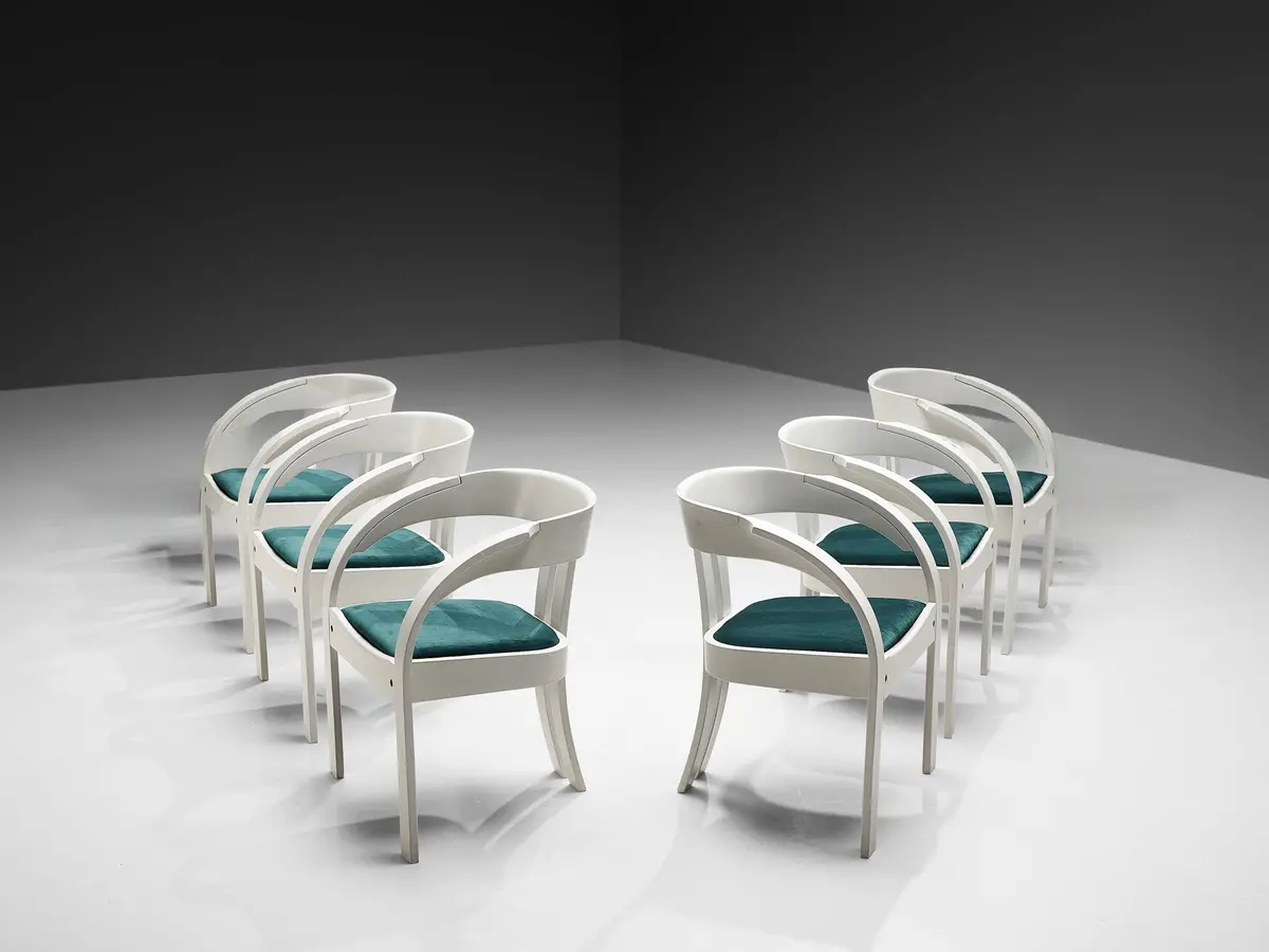 Giovanni Battista Bassi For Poltronova Set Of Six 'Elisa' Armchairs 1