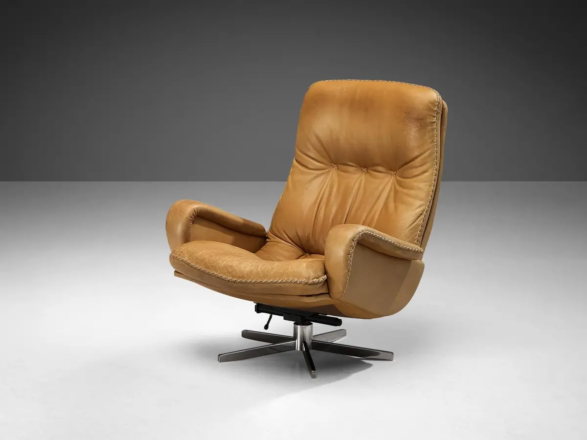 De Sede Lounge Chair In Camel Leather 1