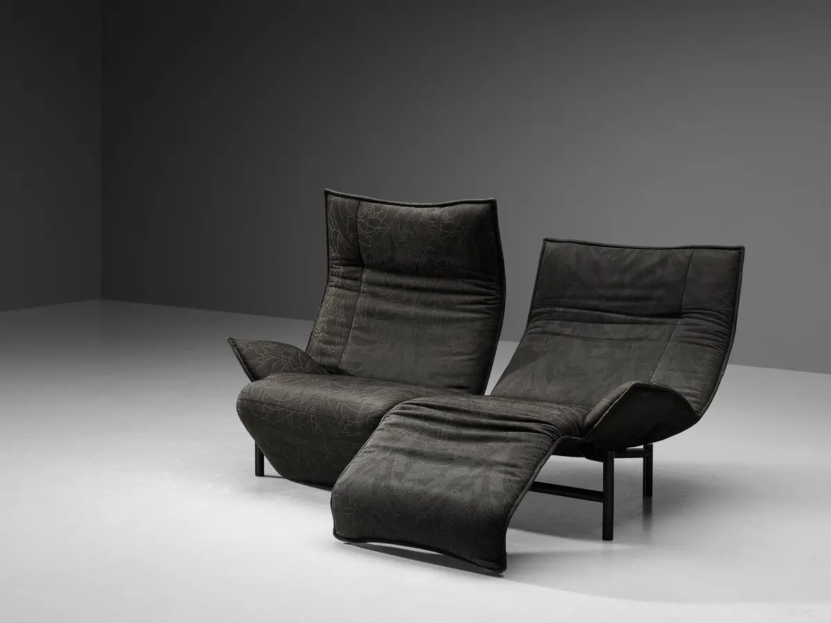 Vigo Magistretti For Cassina Sofa In Dark Grey Upholstery 1