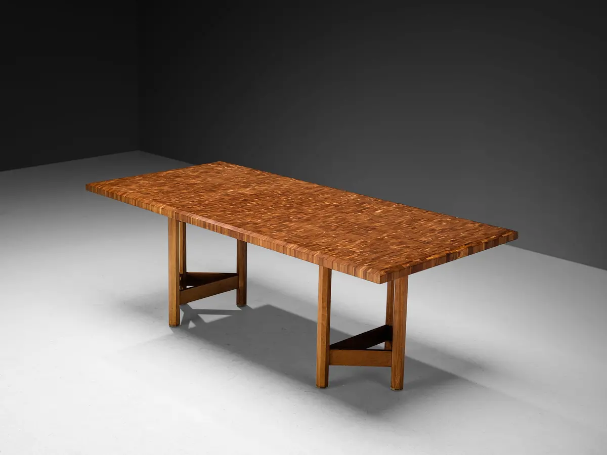 Jan Vlug Rare Dining Table In Wood 1