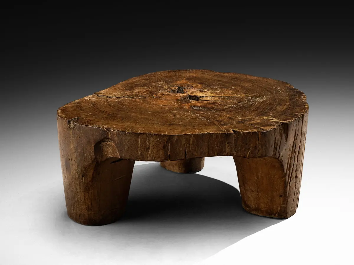 José Zanine Caldas Hand-Carved Coffee Table In Brazilian Hardwood 1
