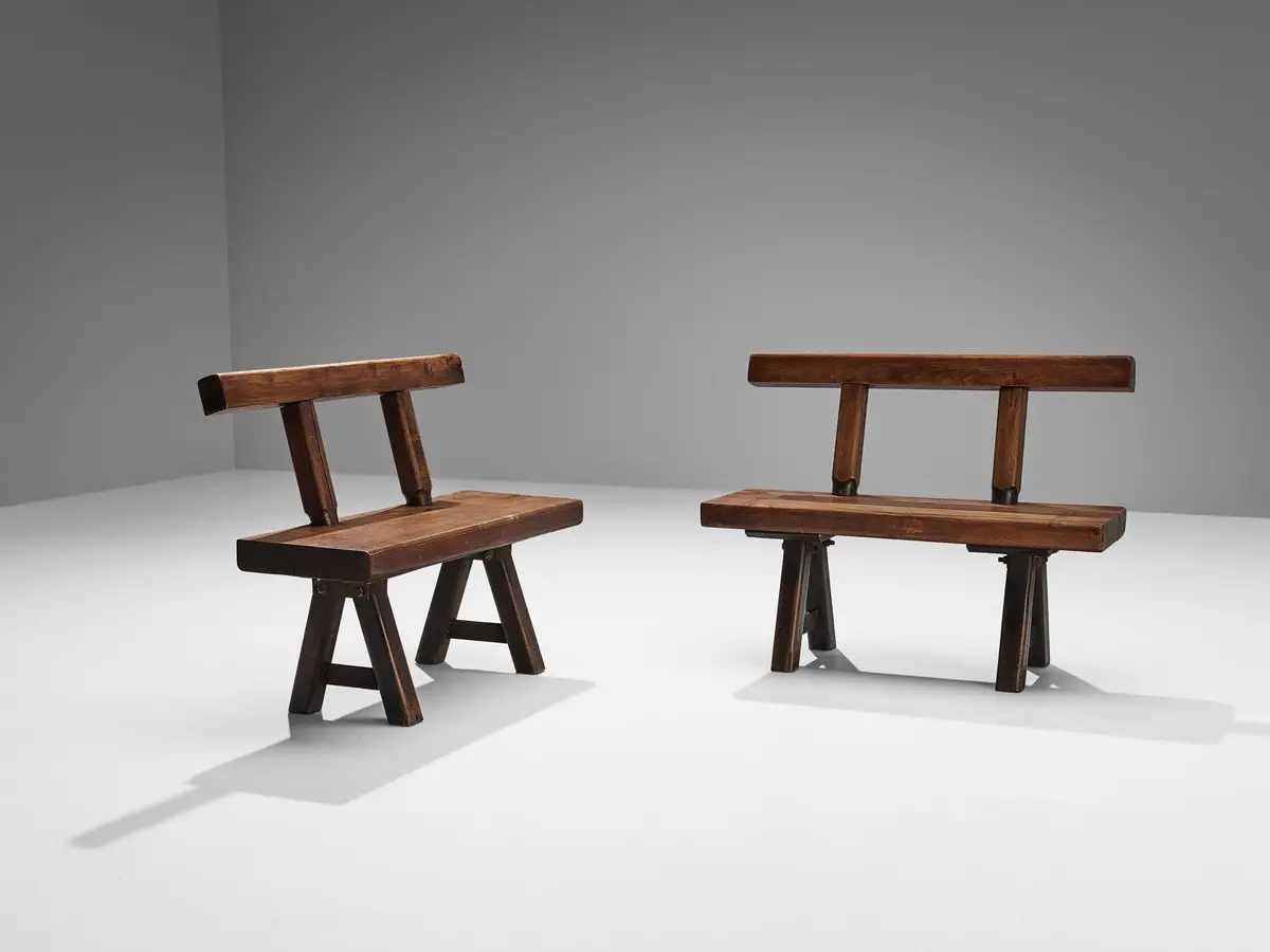 Mobichalet Brutalist Benches In Oak 1