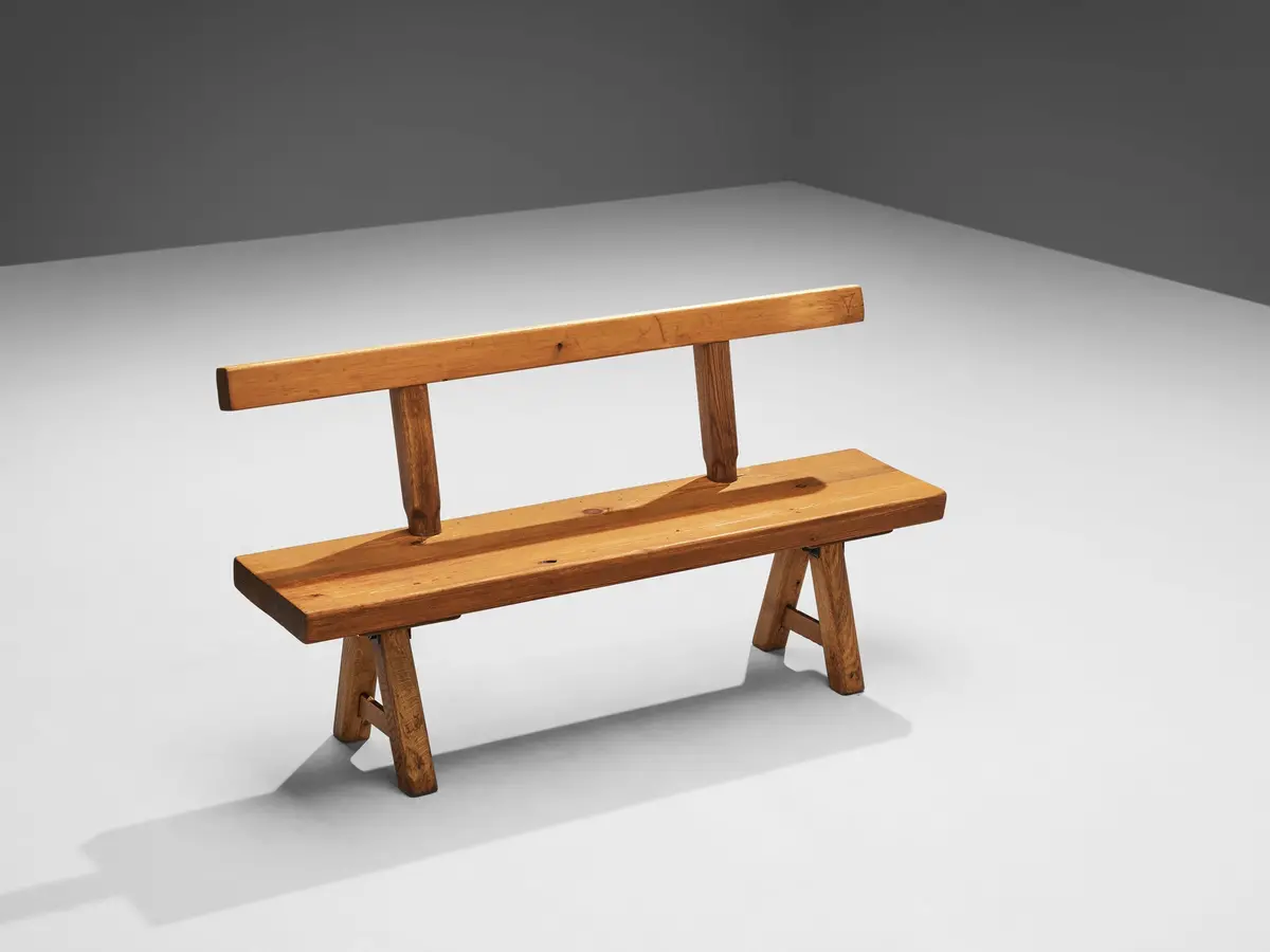 Mobichalet Brutalist Bench In Oak And Pine 1
