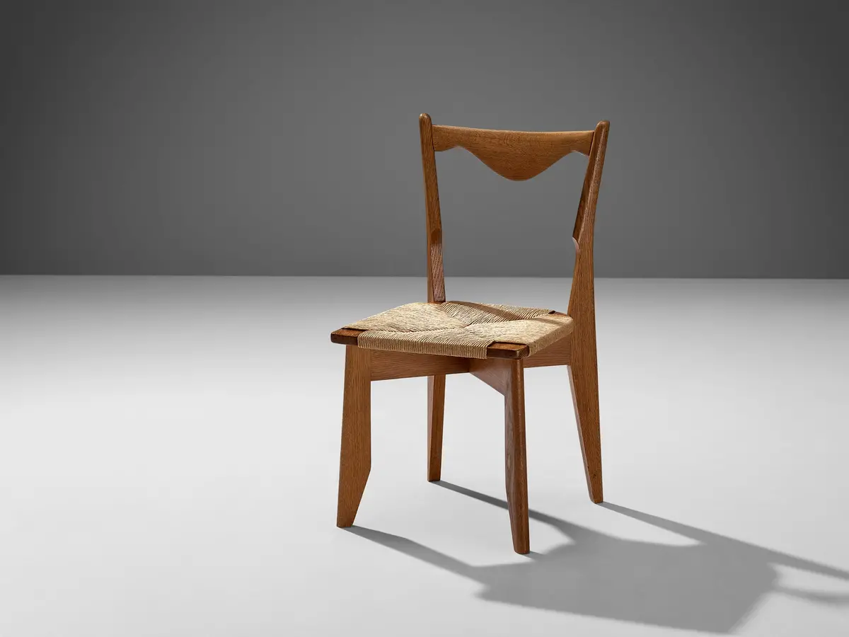 Guillerme & Chambron 'Thibault' Dining Chair In Oak And Papercord 1