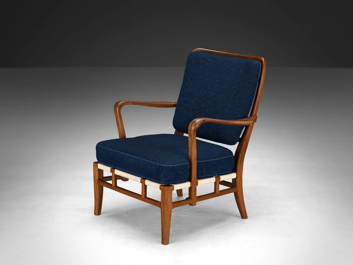 Special Carl-Axel Acking Lounge Chair From Own Home In Mahogany And Wool 1