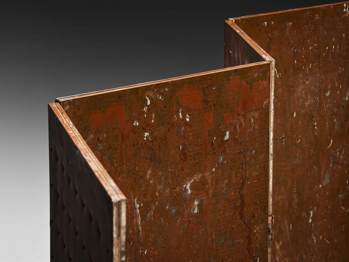 Mats Theselius For Källemo Ab Limited Edition 'Rörligt Objekt' Folding Screen In Patinated Copper 30/100 1