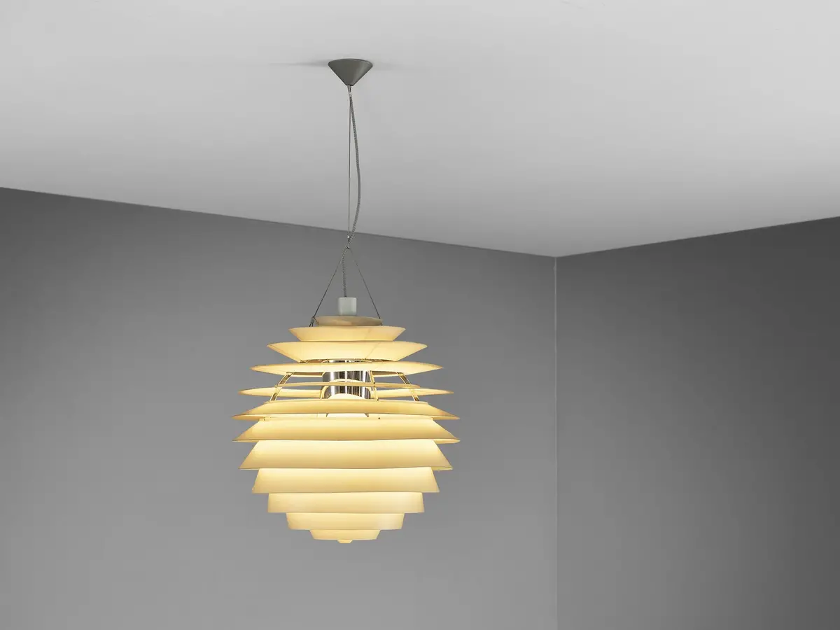 Poul Henningsen For Louis Poulsen 'Louvre' Ceiling Light 1