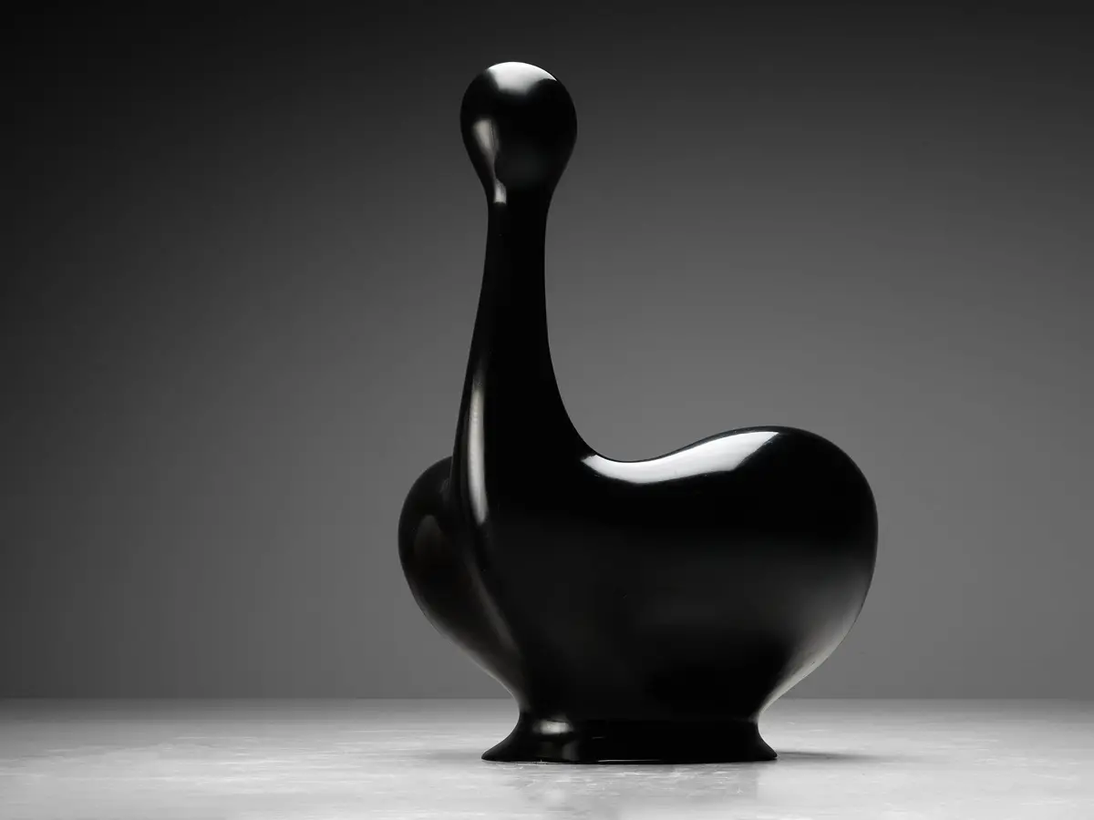 Huub & Adelheid Kortekaas 'Engelhart' Chair In Black Polyester 1