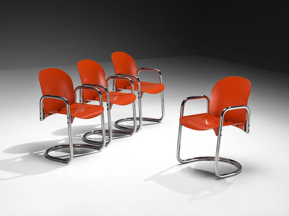 Afra And Tobia Scarpa For B&B Italia 'Dialogo Dessau' Dining Chairs 1