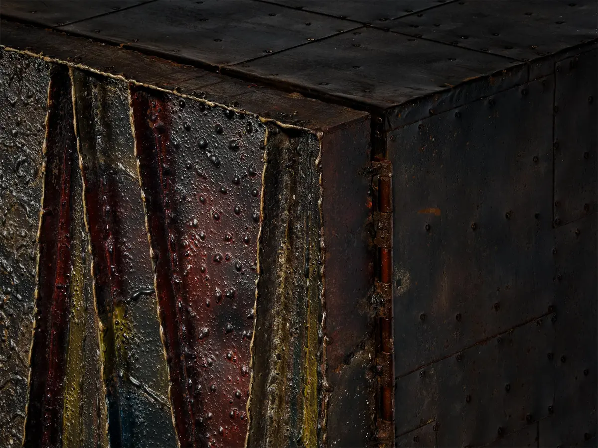 Paul Evans ‘Deep Relief’ Wall-Mounted Sideboard In Welded Steel 1