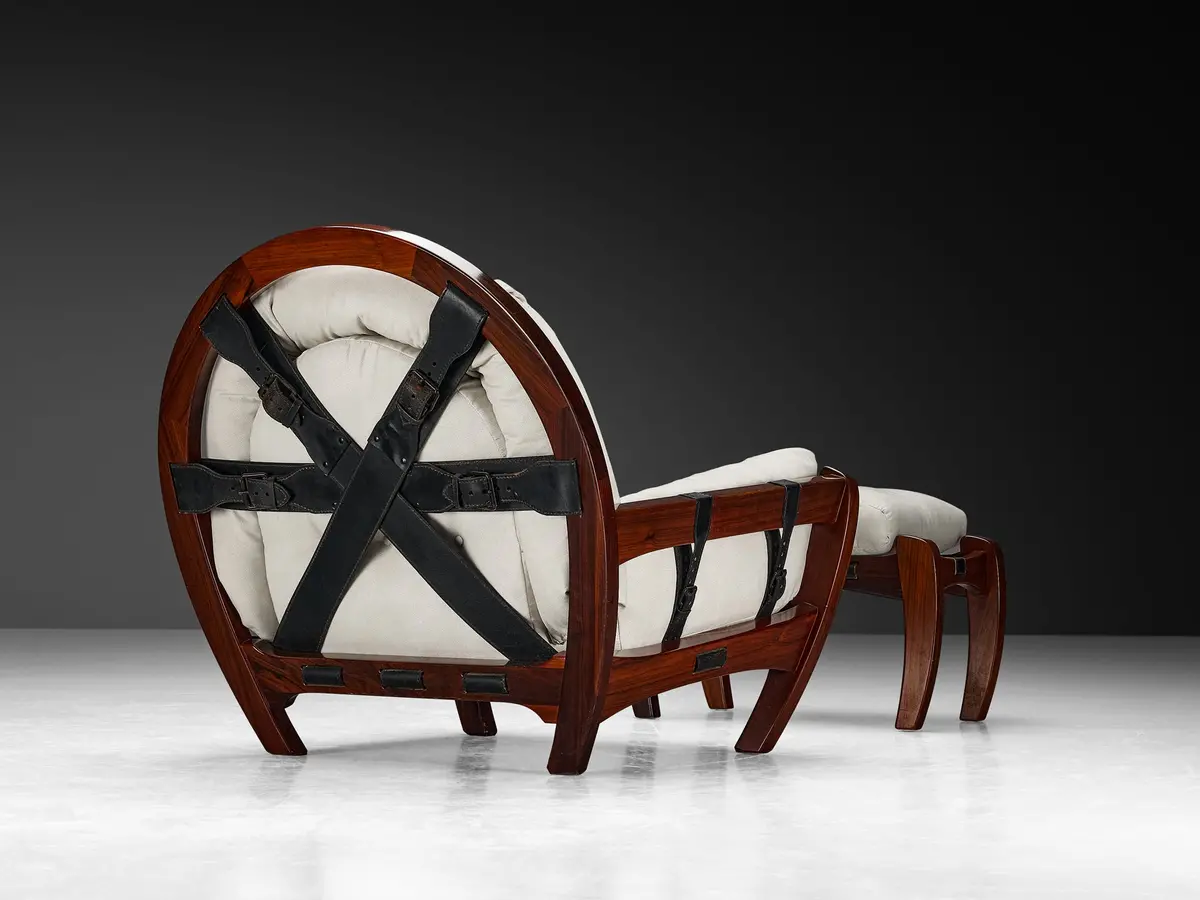 Luciano Frigerio 'Rancero' Lounge Chair With Ottoman In Padouk 1