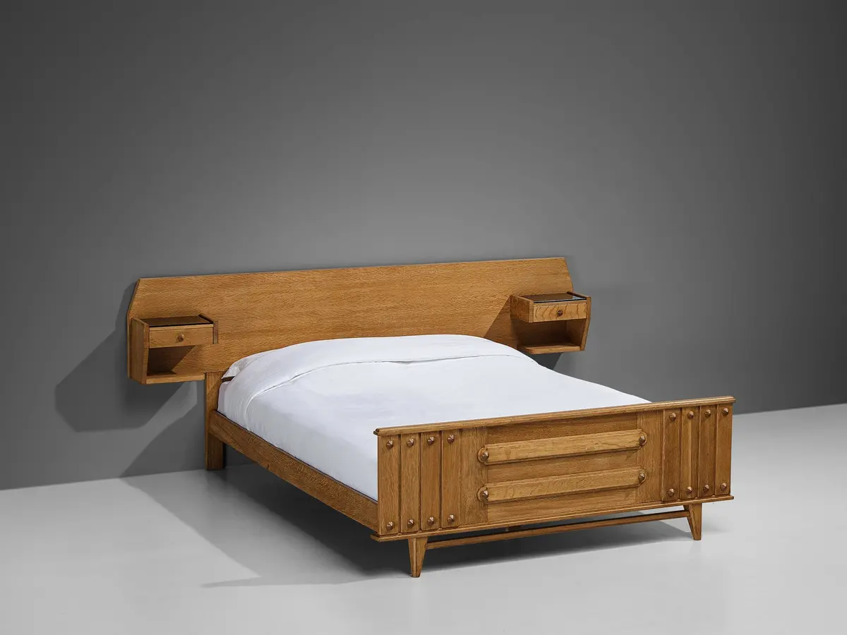 French Double Bed In Oak 1