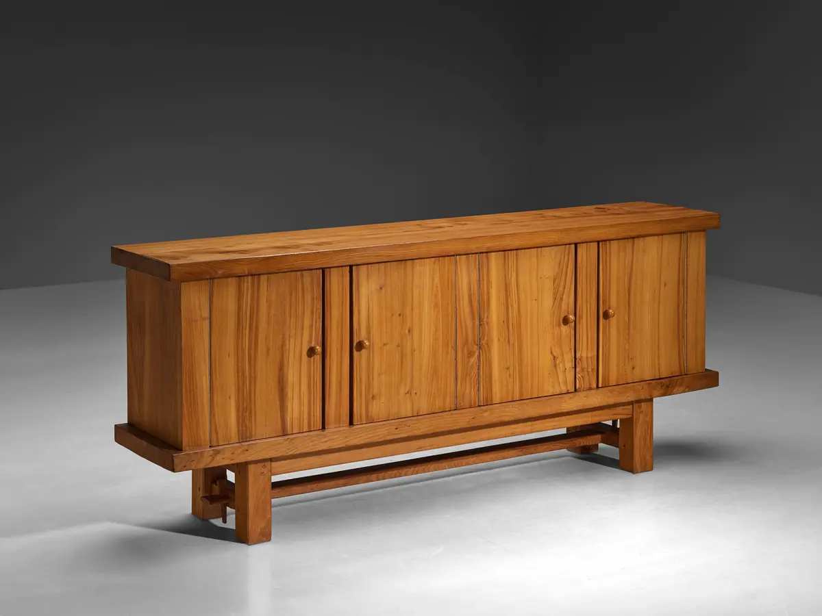 French Sideboard In Solid Elm By Skilled Craftsman 1