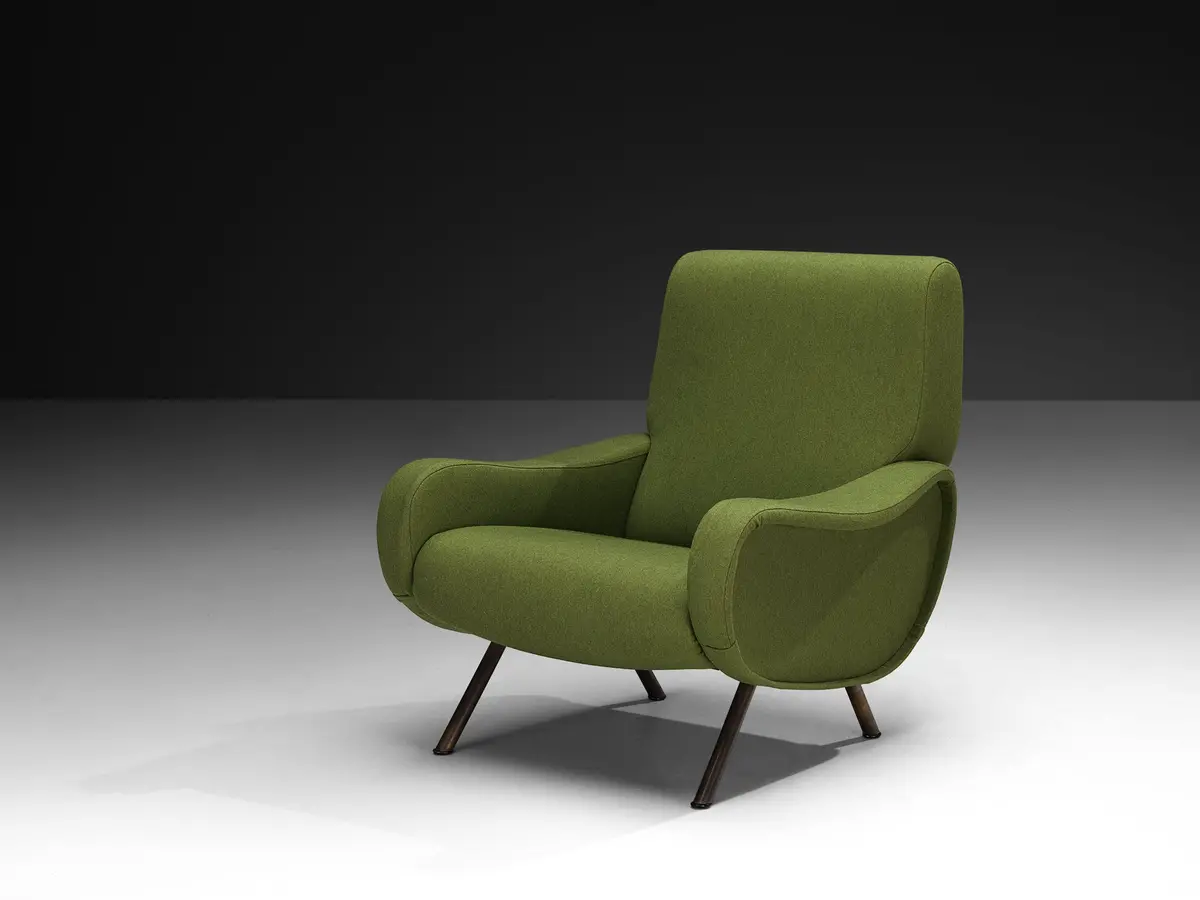 Marco Zanuso For Arflex 'Lady' Armchair In Green Upholstery 1
