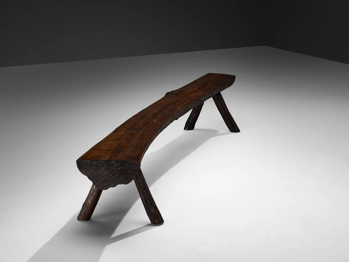 Naturalistic Tree Slab Large Bench 292 Cm/114 In 1