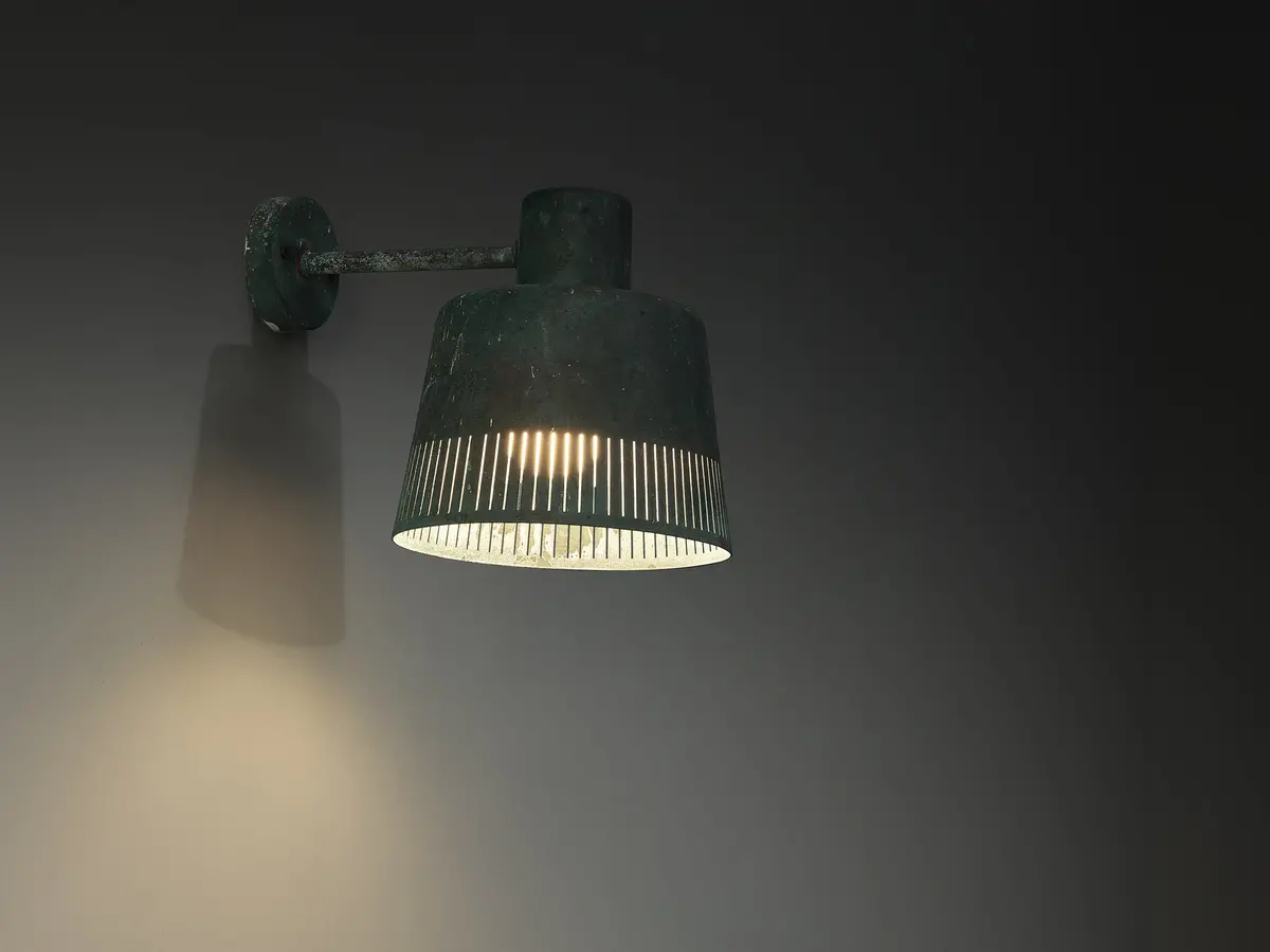 Hans Bergström For Ateljé Lyktan Wall Light In Patinated Copper 1