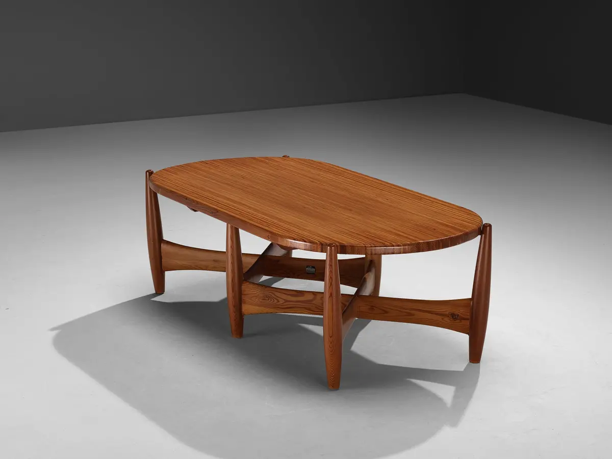 Rare Sergio Rodrigues For Isa Bergamo 'Sheriff' Coffee Table In Solid Pine 1