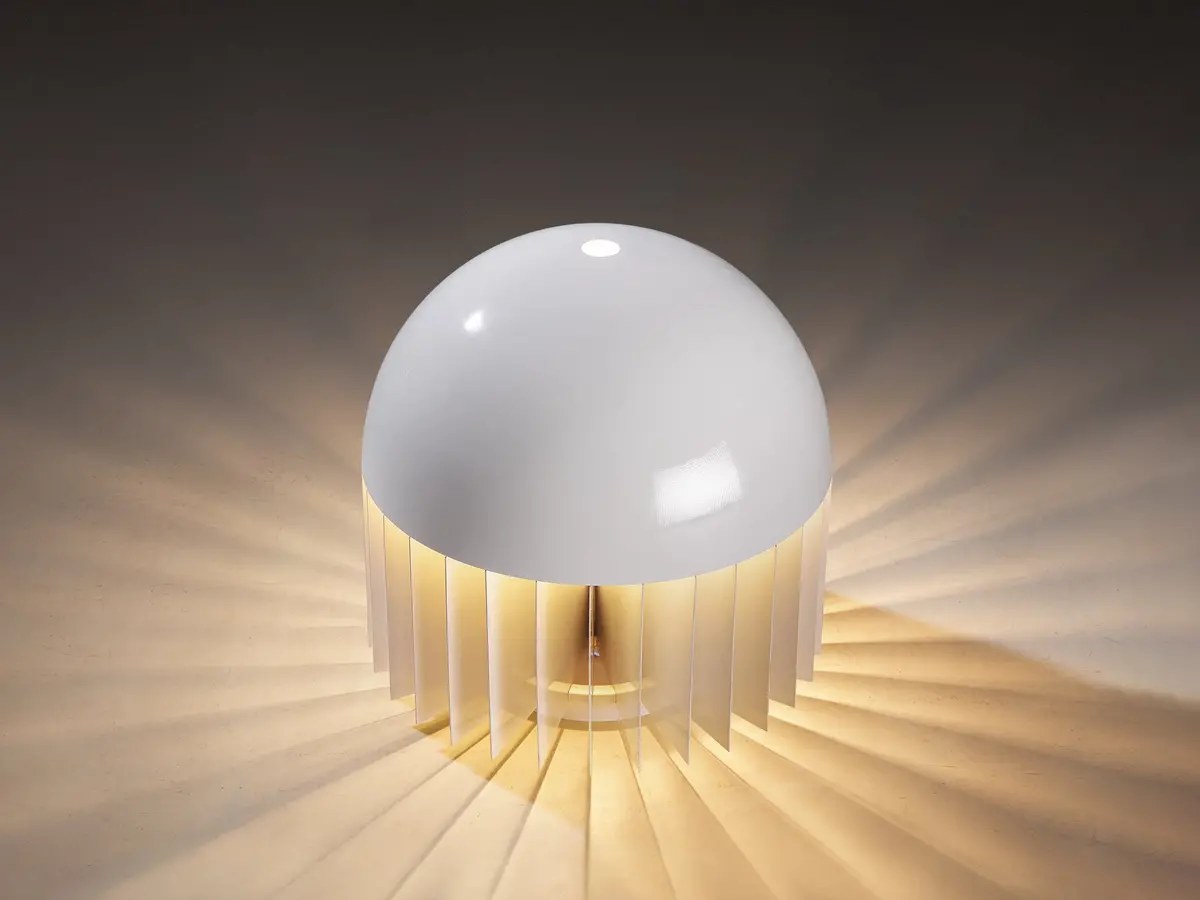 Giancarlo Mattioli For Sirrah 'Mt' Floor Or Table Lamp In White Lacquered Aluminum 1