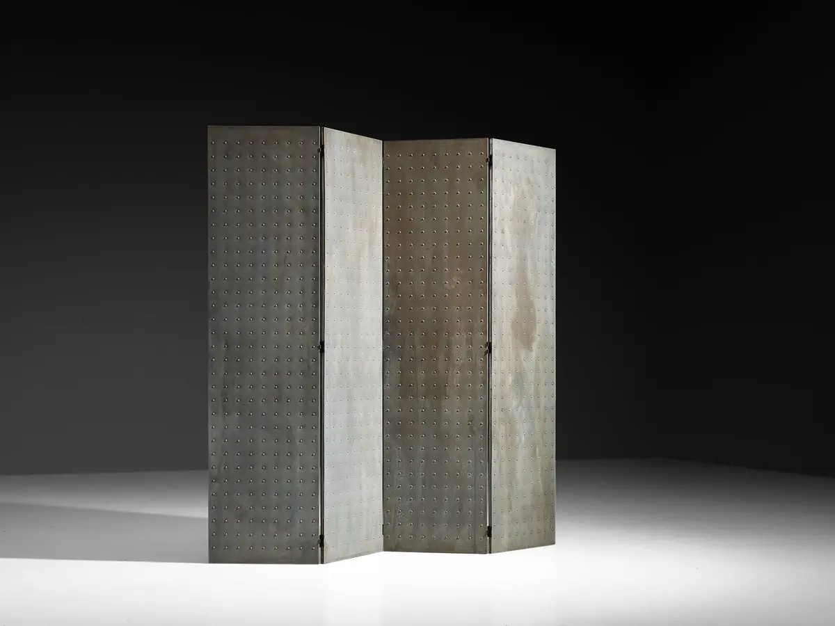 Mats Theselius For Källemo Ab Limited Edition 'Rörligt Objekt' Folding Screen In Patinated Aluminum 1