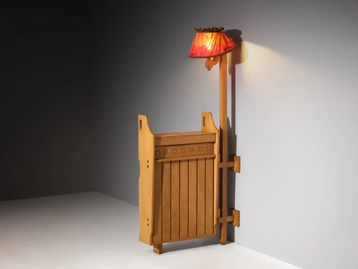 Guillerme & Chambron For Votre Maison Bar With Lamp In Oak 1
