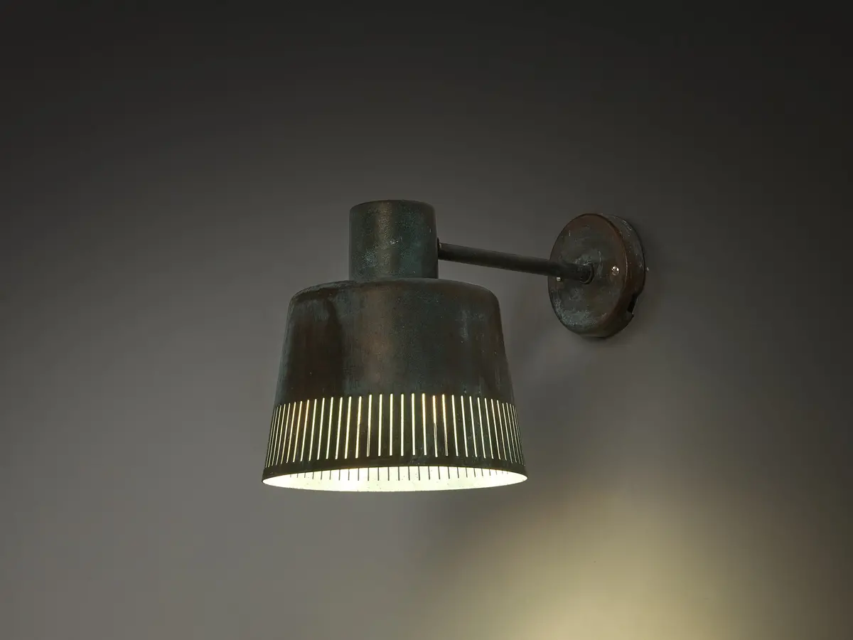 Hans Bergström For Ateljé Lyktan Wall Light In Patinated Copper 1