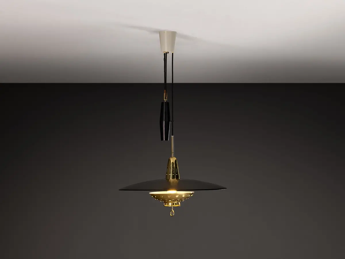 Boréns Swedish Pendant Light In Brass With Counterweight 1