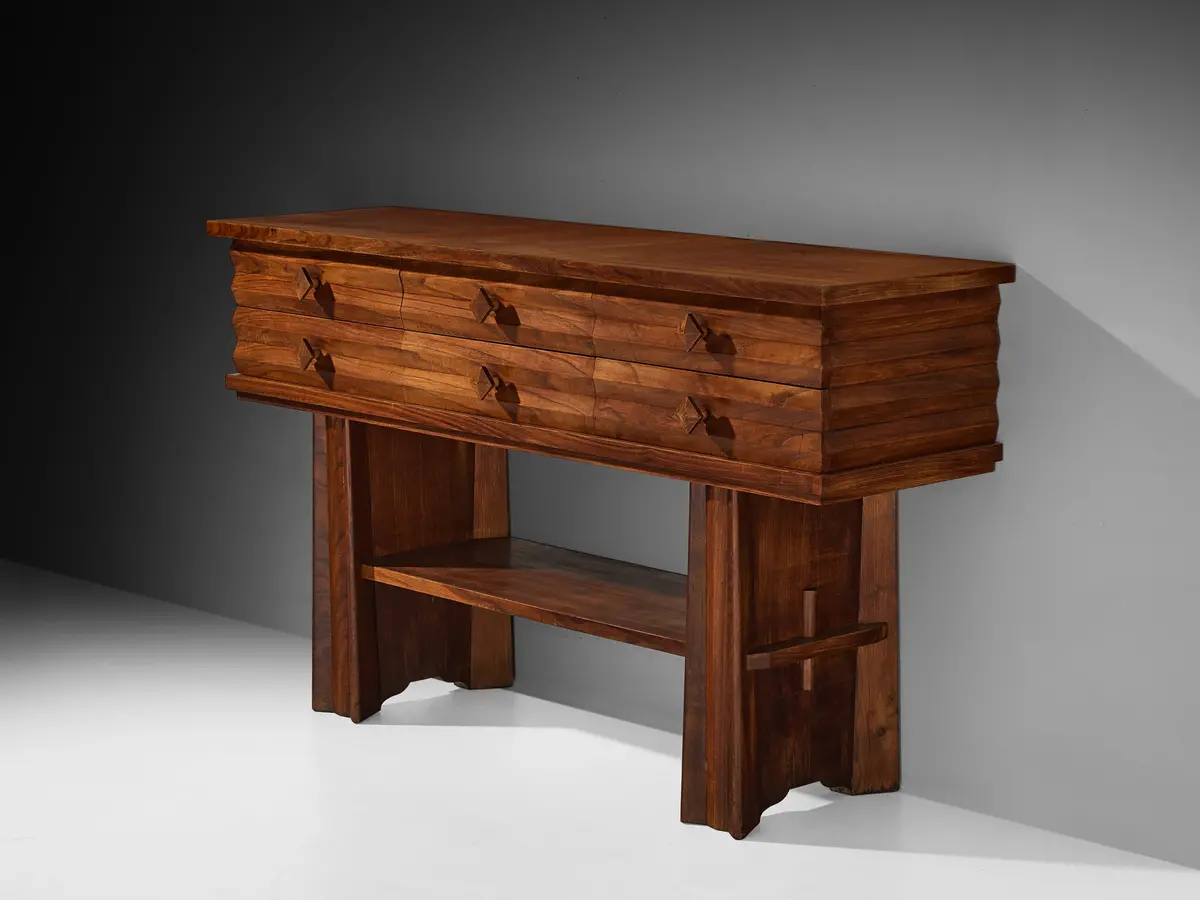 Osvaldo Borsani For Abv Arredamenti Borsani-Varedo Sideboard In Chestnut 1