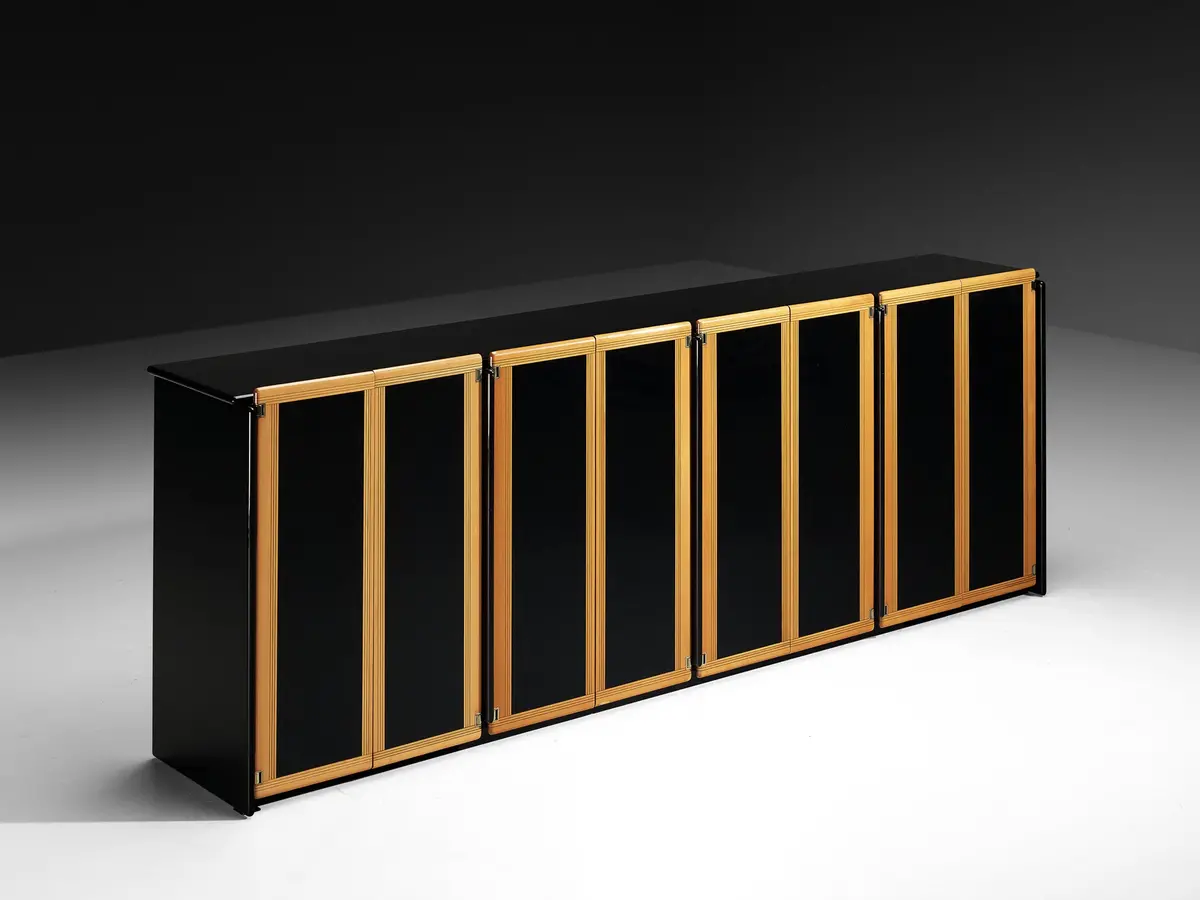 Afra & Tobia Scarpa For Maxalto 'Artona' Sideboard In Black Lacquered Wood 1