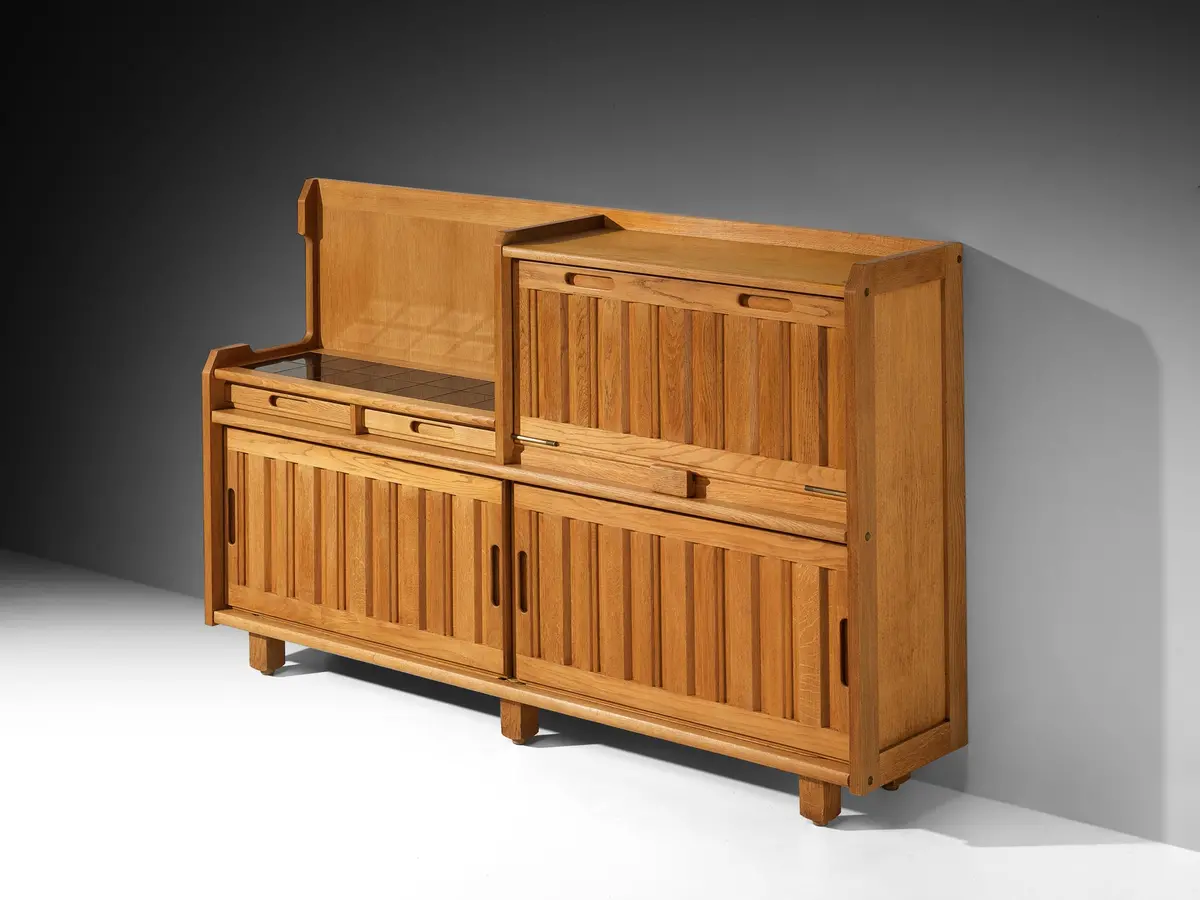 Guillerme Et Chambron For Votre Maison Sideboard In Oak With Tile Inlay 1
