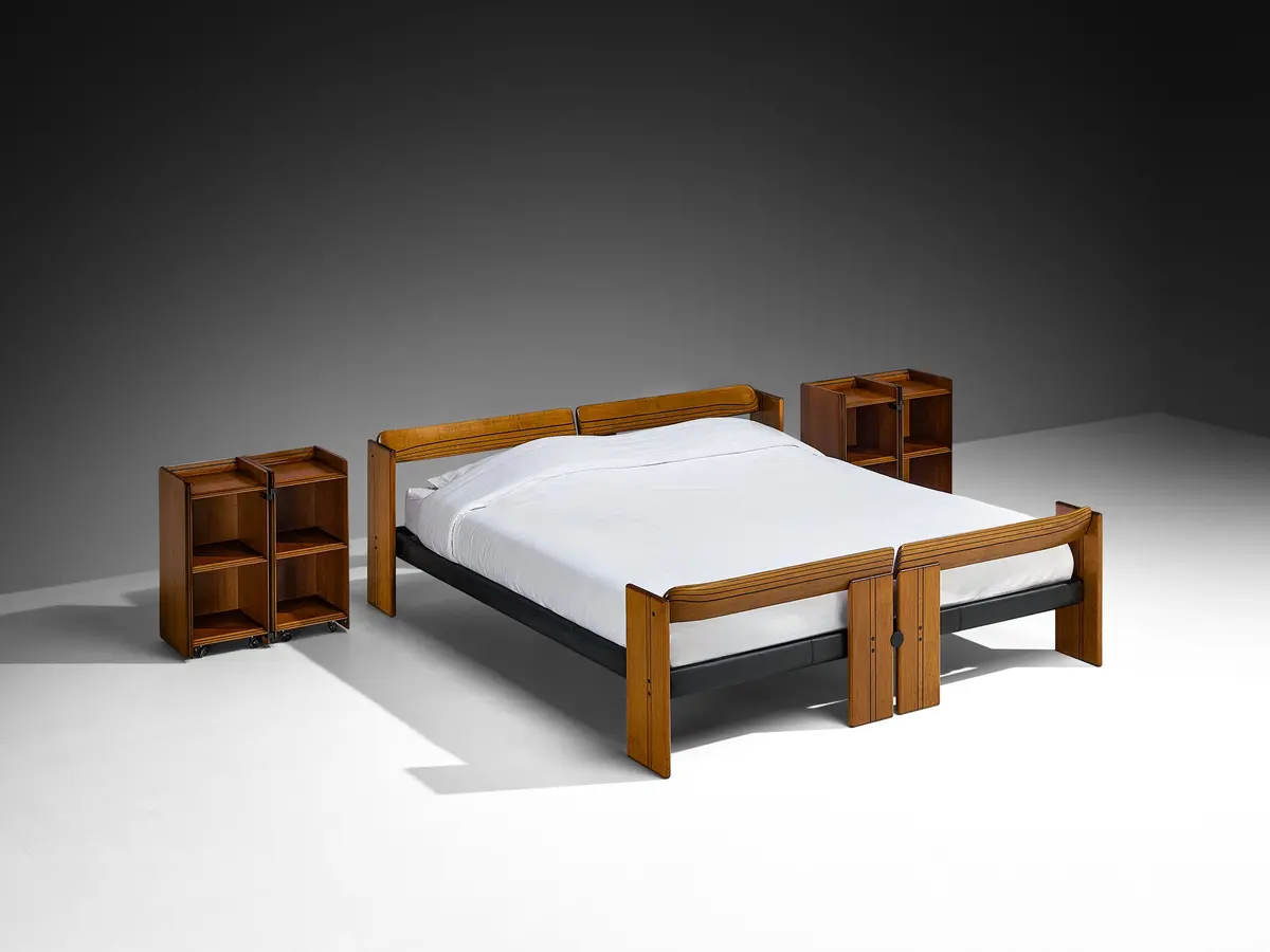 Afra & Tobia Scarpa For Maxalto Artona King Bed With Nightstands 1