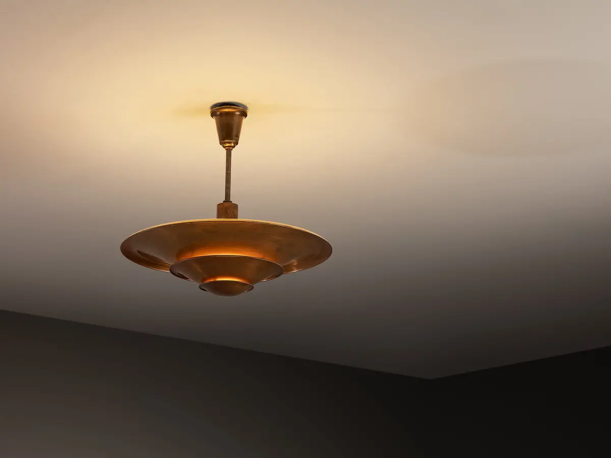 1930S Louis Poulsen Ceiling Light In Copper 1