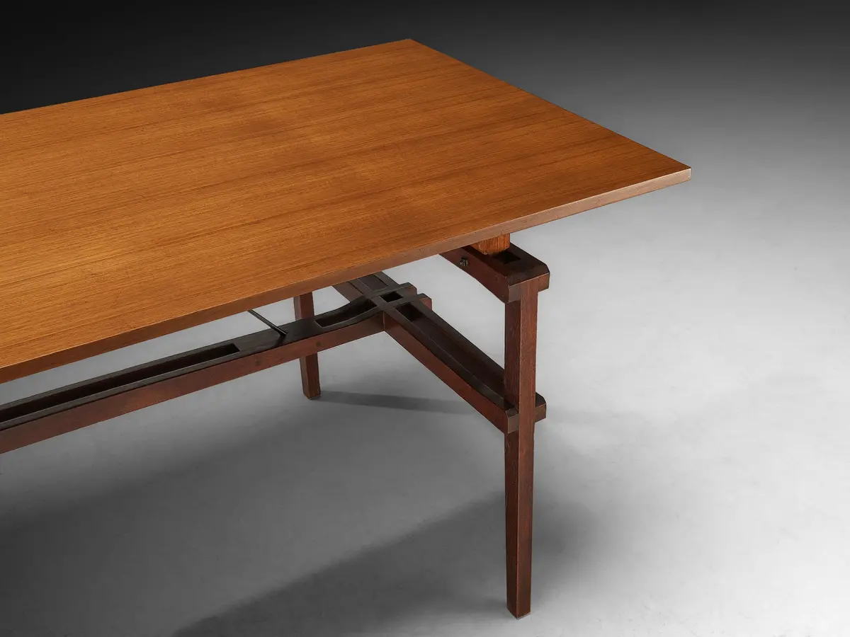 Rare Titina Ammannati & Giampiero Vitelli Dining Table In Teak 1