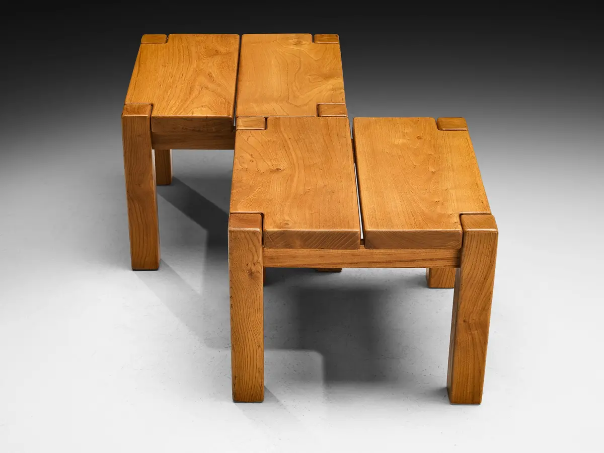 Maison Regain Square Side Tables In Elm 1