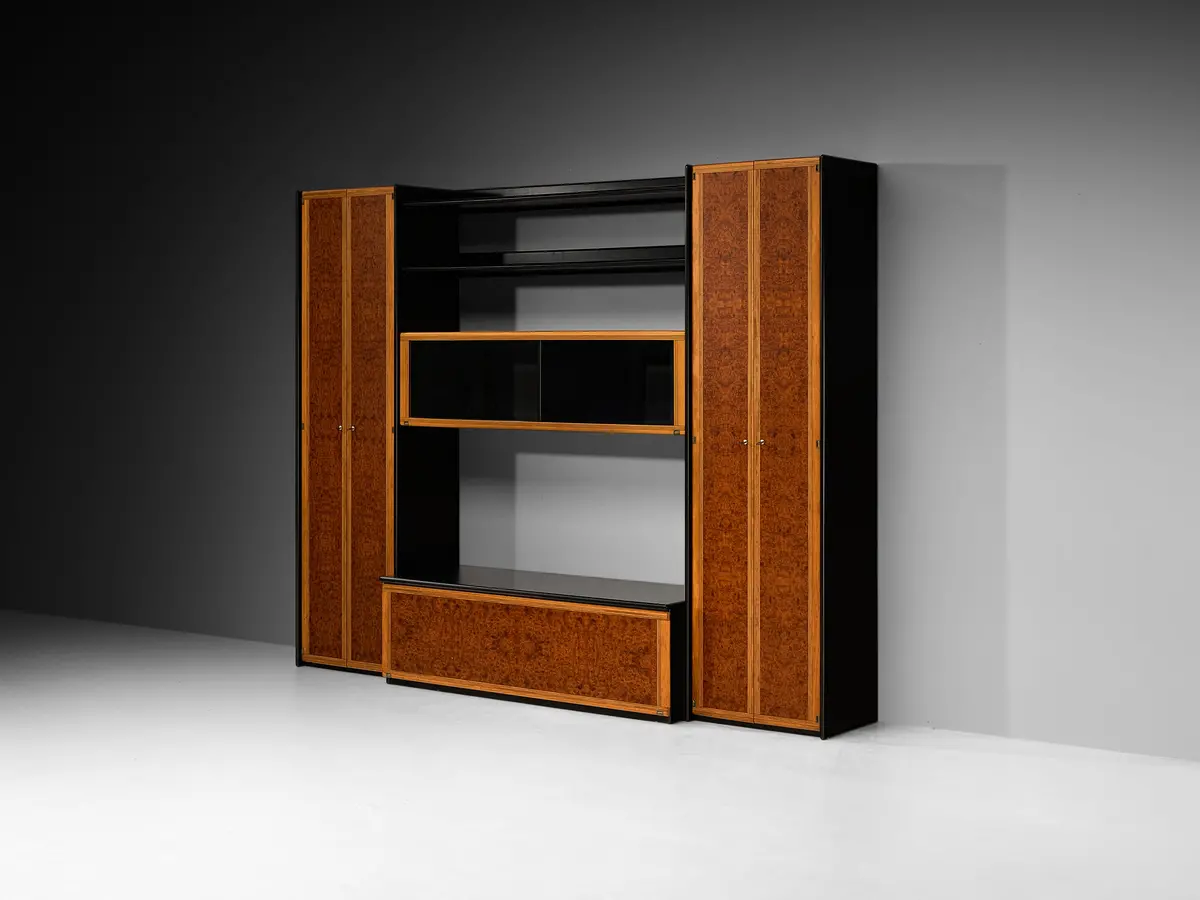 Afra & Tobia Scarpa For Maxalto 'Artona' Wall Unit With Vitrine In Walnut 1