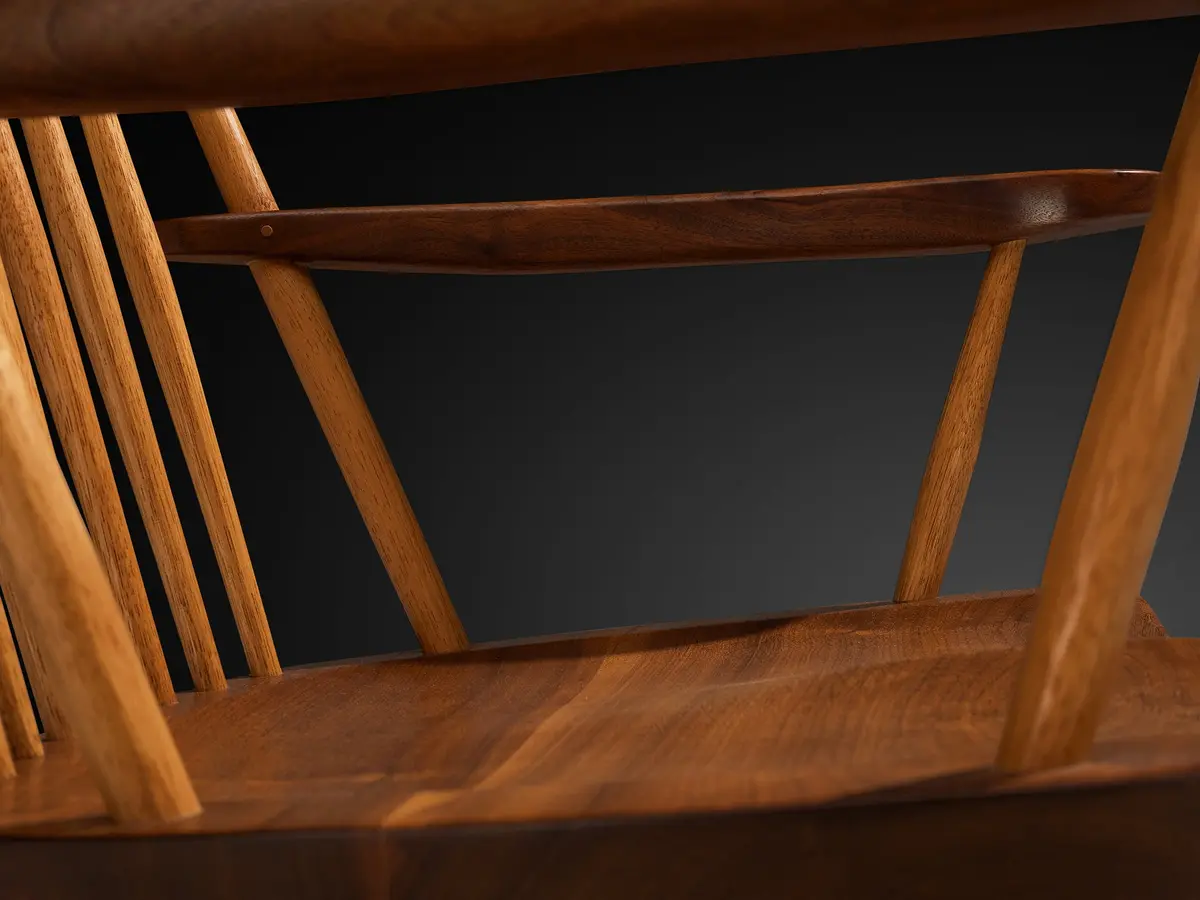 George Nakashima 'New' Armchair In Walnut And Hickory 1