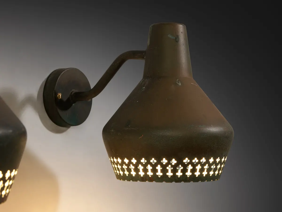 Hans Bergström For Ateljé Lyktan Wall Lights In Copper 2