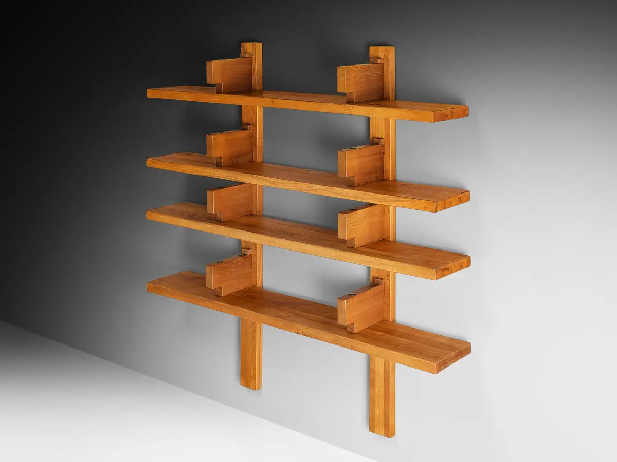Pierre Chapo Wall Unit Model 'B17a' In Solid Elm 1