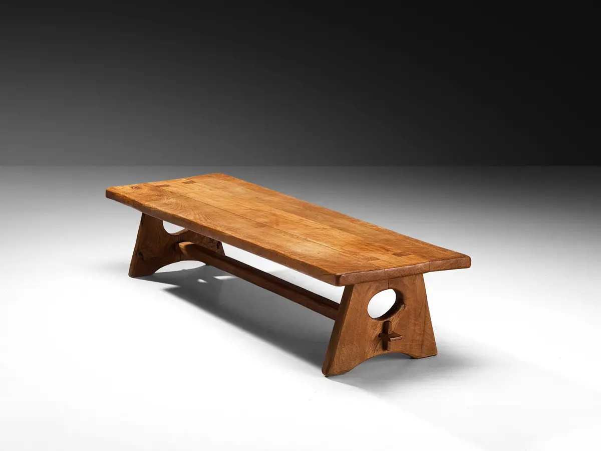Charles Flandre Naturalistic Coffee Table In Solid Elm 1