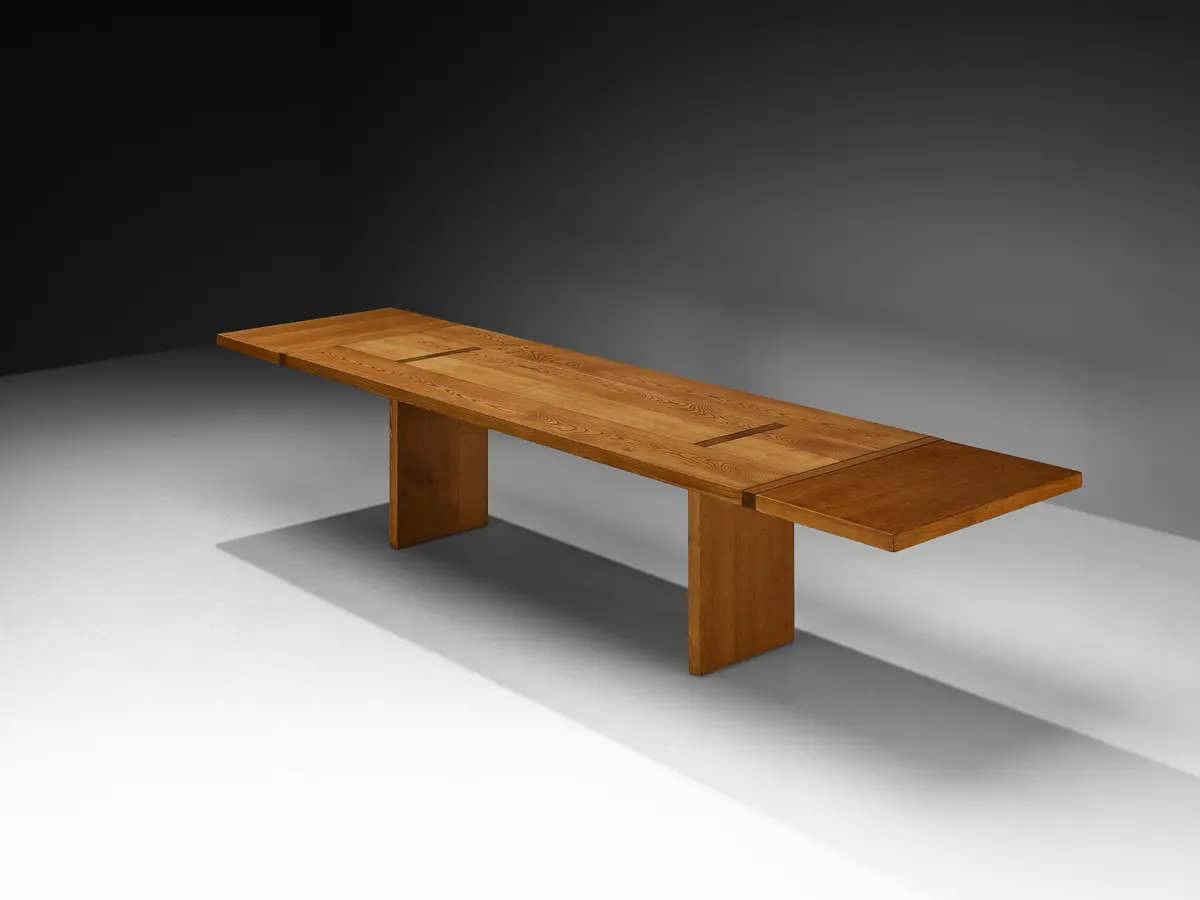 Tito Agnoli For Tarpac Data International 'Cosmos' Extendable Dining Table In Elm 1