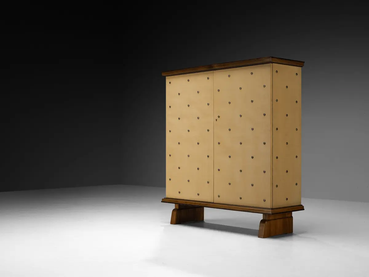 Otto Schulz For Boet Rare Cabinet With Brass Nails 1