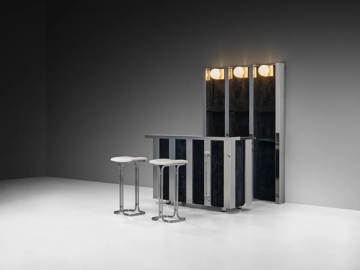 Hollywood Regency Bar Cabinet In The Style Of Willy Rizzo 1